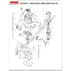 Makita Spare Parts for Router RP2300FC