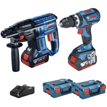 Kit Martello Tassellatore + Trapano Avvitatore 18V Bosch