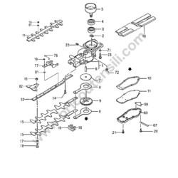 Tanaka Spare Parts for Hedge Trimmer THT-2520 - 2520B - 7