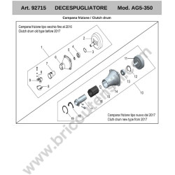 Ricambi Ama per Decespugliatore AG5 350 - Esploso - 1