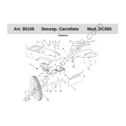 Ricambi Ama per Decespugliatore Carrellato con Ruote DC565 - Esploso 1