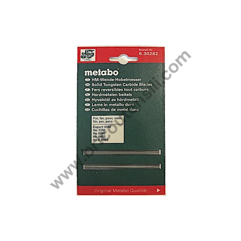 Solid Tungsten Carbide Blades for Planer Metabo 0882