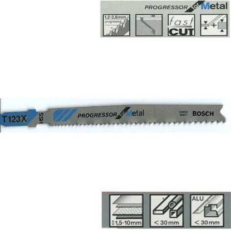 Lama per Seghetto Alternativo Attacco Bosch - Bosch T123X