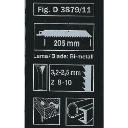 Jigsaw blade type "Reciprocating saw" ABC D3879/11