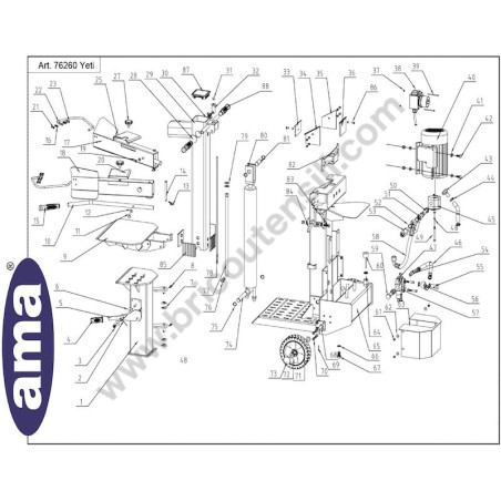 Ricambi Ama per Spaccalegna Verticale Elettrico YETI