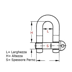 Shackles Shape "U" Galvanized Steel