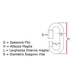 Maglie di Giunzione in Acciaio Zincato (Falsa Maglia)