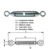 Turnbuckles Threaded Galvanized Eye/Eye