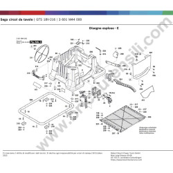 Bosch Spare Parts for Table Saw GTS 18V-216 - Drawing 2