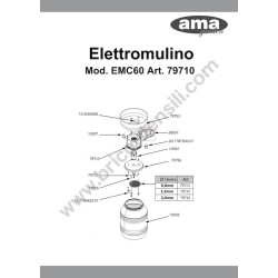 Ricambi Ama per Elettromulino EMC60 - Esploso