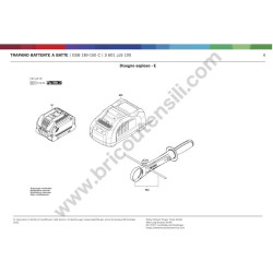 Ricambi Bosch per Trapano Battente a Batteria GSB 18V-150 C - Esploso - 1