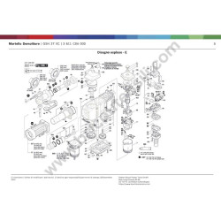 Ricambi Bosch per Martello Demolitore SDS-Max GSH 27 VC - Esploso