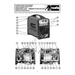 Telwin Spare Parts for Welders Technology Tig 180 - Drawing