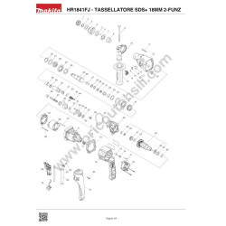 Makita Spare Parts for Rotary Hammer HR1841FJ - Drawing