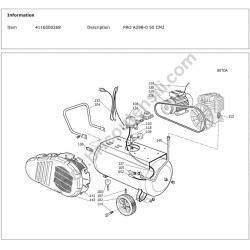 ABAC Parts for Air Compressor PRO A29B-0 50 CM2 - Drawing
