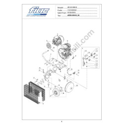 FIAC Parts for Piston Air Compressor AB 50-268 - 230V - Drawing