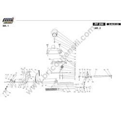 FEMI Spare Parts for Thickness Planer PF 250 - Drawing