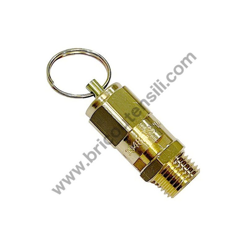 Valvola di Sicurezza 1/4" 10,5 Bar per Compressori FIAC