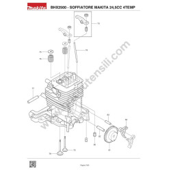 Makita Spare Parts for Petrol Blower BHX2500 - Diagram 3