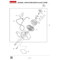Makita Spare Parts for Petrol Blower BHX2500 - Diagram 4