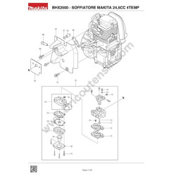 Makita Spare Parts for Petrol Blower BHX2500 - Diagram 5