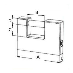 Lucchetto per Serranda in Ottone Corbin "Prium" 70 mm