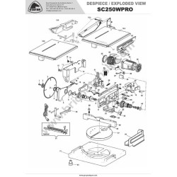 Stayer Spare Parts for Mitre Saw SC250W PRO - Drawing