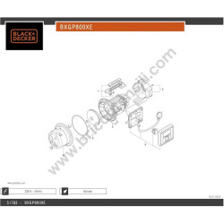 Black&Decker Parts for Self-Priming Pump BXGP800XE - Drawing