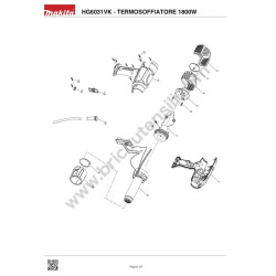 Ricambi Makita per Termosoffiatore HG6031VK - Esploso