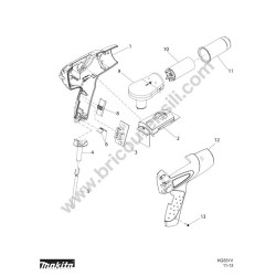 Makita Spare Parts for Heat Gun HG551VK - Drawing