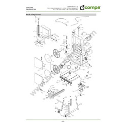 Compa Parts for Band Saw BS315A Cast Iron Work Table - Drawing