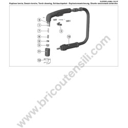 Telwin Spare Parts for Air Plasma Cutting Superplasma 130 HF - Torch Drawing