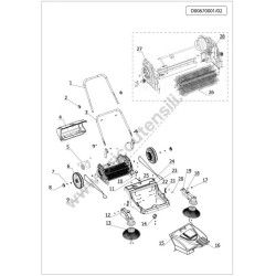 Lavor Pro Original Parts for Floor Sweeper BSW 950M - Drawing