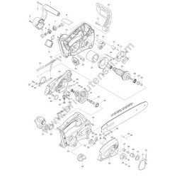 Ricambi Makita per Elettrosega a Batteria UC250D - Esploso
