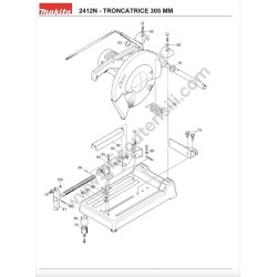 Ricambi Makita per Troncatrice Veloce 2412N - Esploso 1