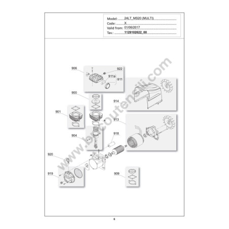 Ricambi BALMA per Gruppo Pompante GM194 MS20