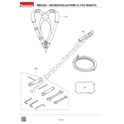 Makita Parts for Engine Bruschcutter RBC525 - Drawing 3