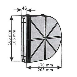 ABS Box  for Belt reels distance 165 mm