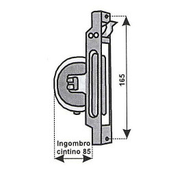 Belt reels semi-recessed - distance 165 mm