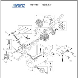 Ricambi ABAC per Compressore V36 50 CM3 - Esploso