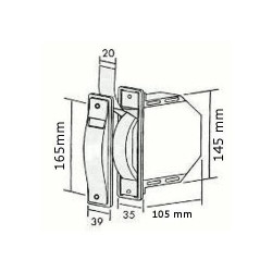 Box for the semi-recessed Belt reels - distance 165 mm