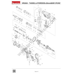 Makita Spare Parts for Rotary Hammer HR2630 - Drawing