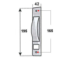 Plate black for Semi-Recessed Belt reels  - distance 165 mm
