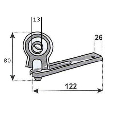 Round supports in galvanized steel with rod