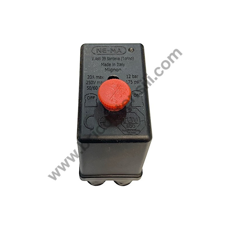 Pressostato NEMA 4 Vie per Compressori 3 Hp Mono Fase