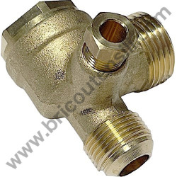 Check Valve MM 1/2"x3/8"- SX for Air Compressor Fiac-B&D-Michelin - 2