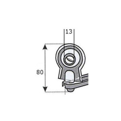 Round supports in galvanized steel without rod