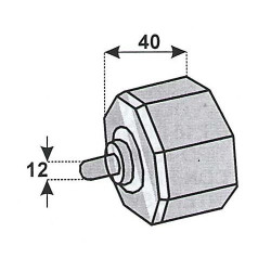Octagonal roller dome Smooth 60 mm