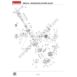 Ricambi Makita per Decespugliatore RBC310 - Esploso 1