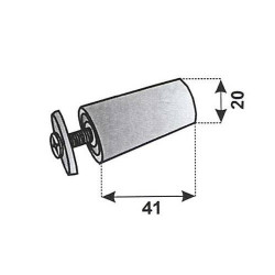 Conical plug for the arrest of rolling shutters-41 mm